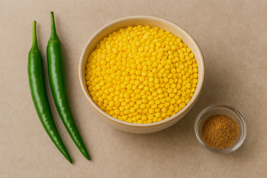 Wer es schärfer mag, ergänzt frische grüne Chili oder Garam Masala